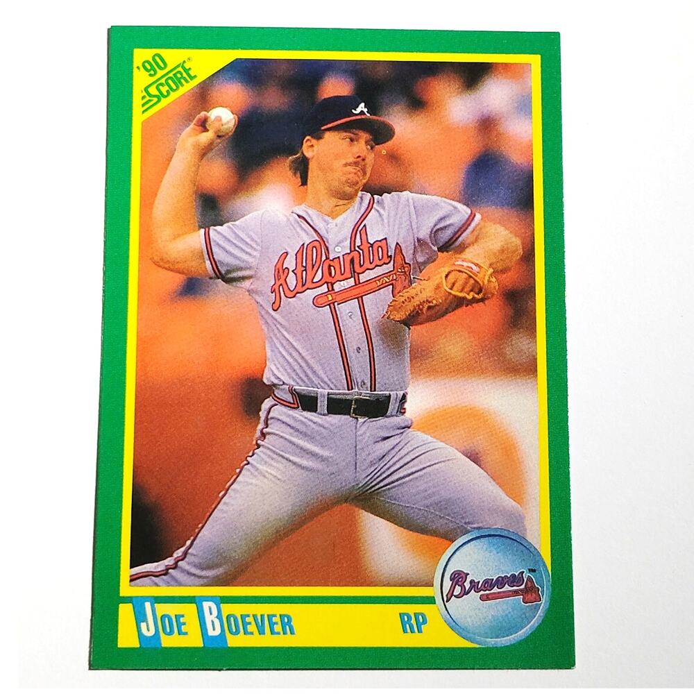 1990 Score Joe Boever Card No. 81 Atlanta Braves RP VG/EX